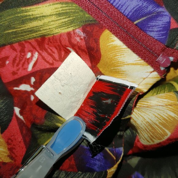 Eben Maxi Dress Bold Tropical Print Sleeveless Zippered Back Vintage Floral - Picture 4 of 8